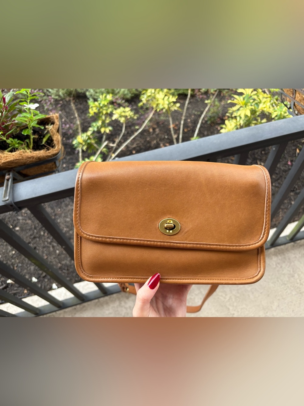 💛 Vintage Coach Compartment Bag, Style 9850 💛